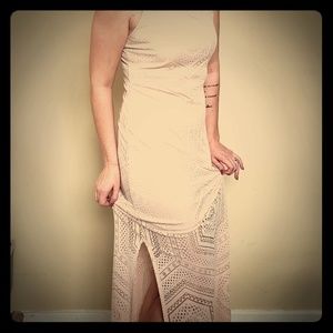 Blush dress with slits on both sides